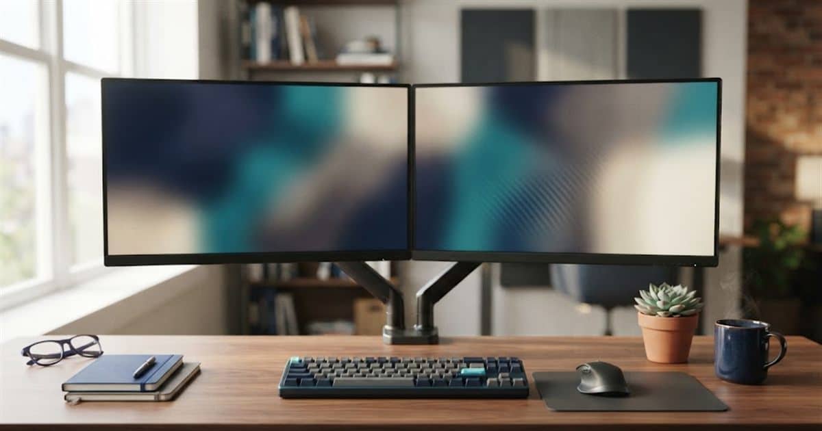 Yapısal veri: geliştirici masası ve iki monitör