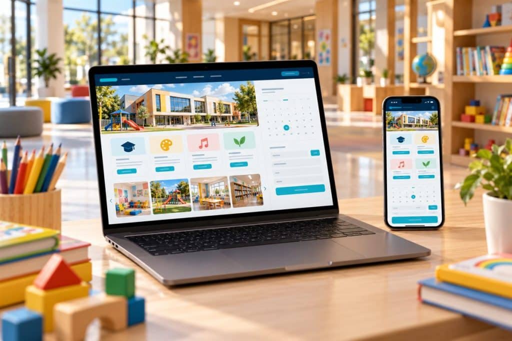 Okul web sitesi tasarımı: program kartları ve ön kayıt formu olan özel okul sitesi