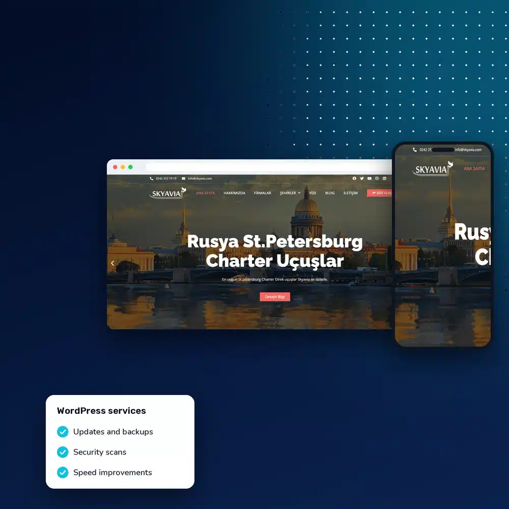 WordPress site migration: Onur Freelance real project screenshot
