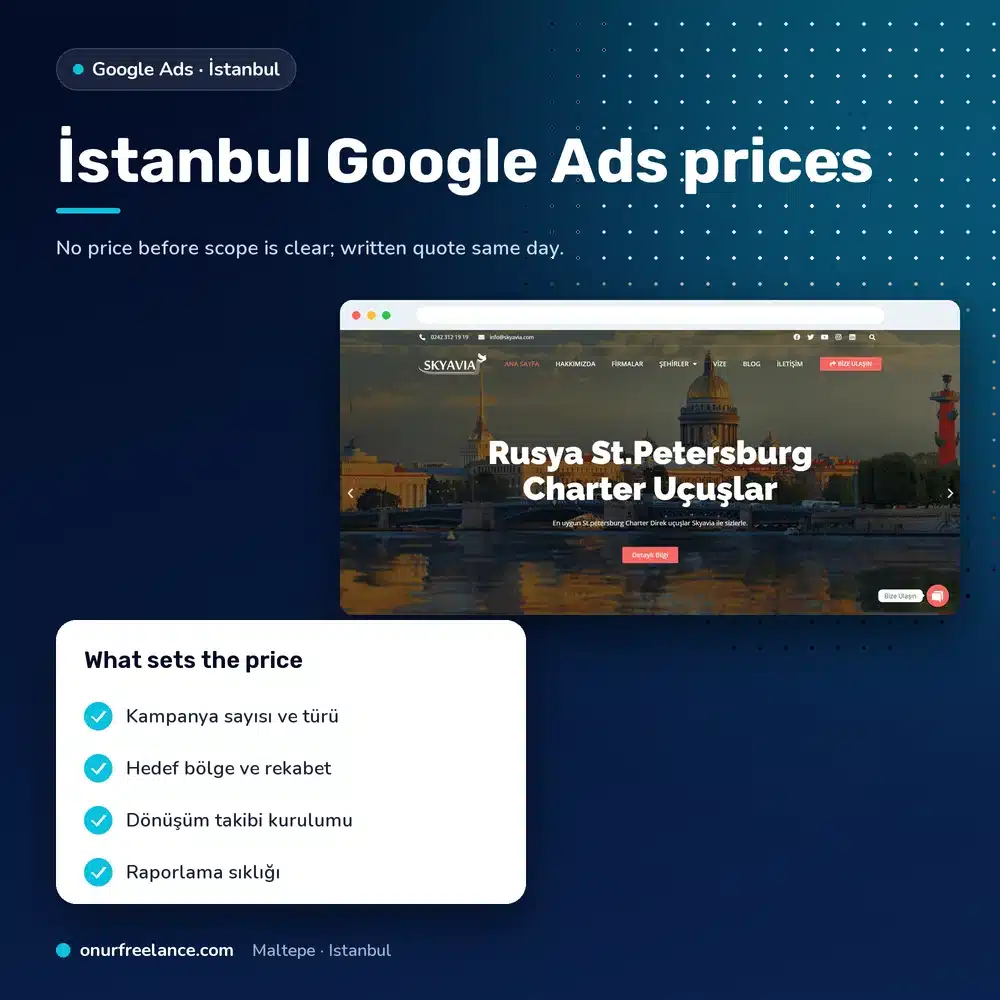 İstanbul Google Ads prices: factors that determine the price