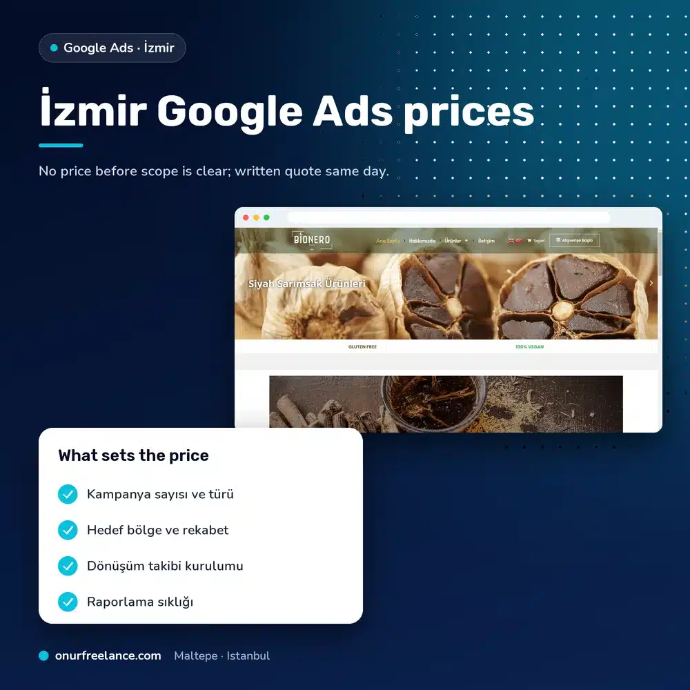 İzmir Google Ads prices: factors that determine the price
