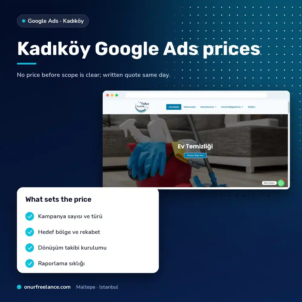 Kadıköy Google Ads prices: factors that determine the price