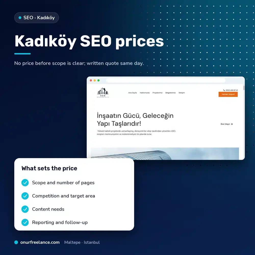 Kadıköy SEO prices: factors that determine the price