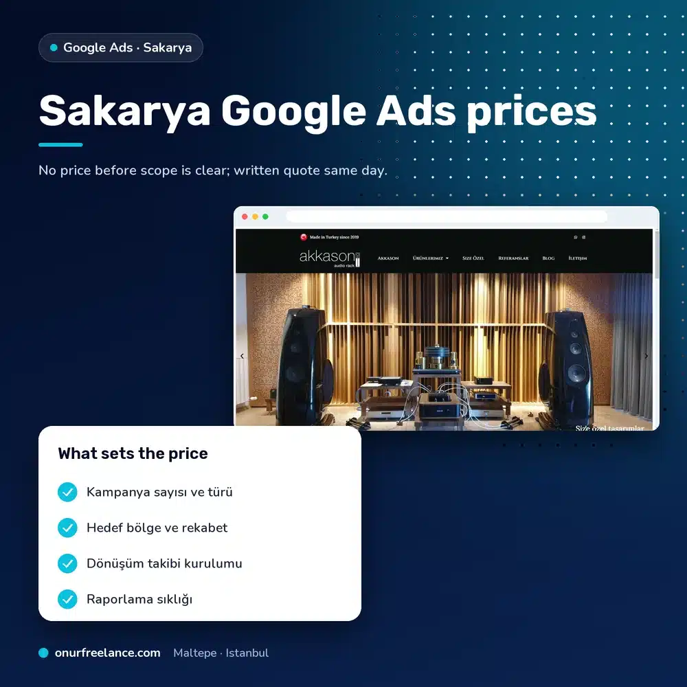 Sakarya Google Ads prices: factors that determine the price