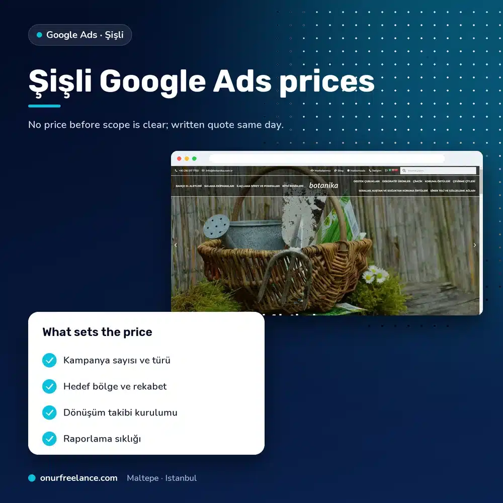 Şişli Google Ads prices: factors that determine the price