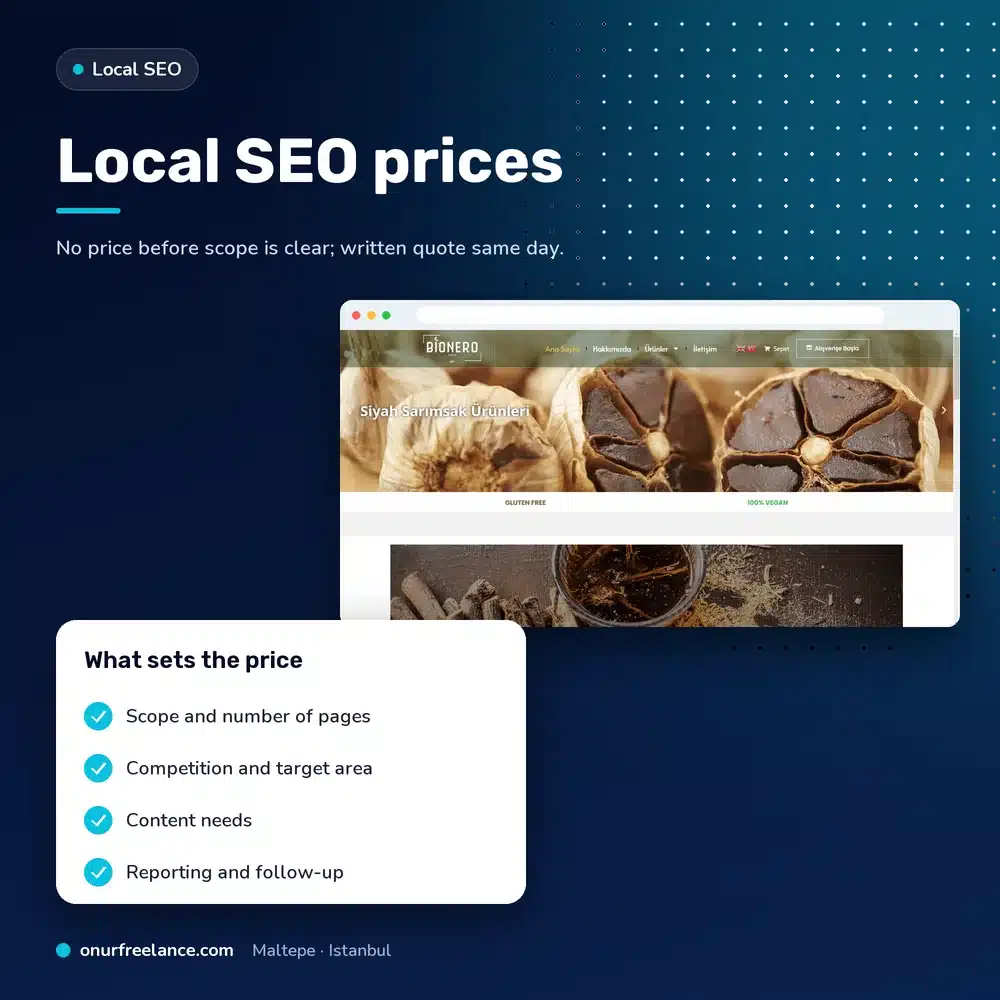Local SEO prices: factors that determine the price